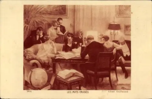 Künstler Ak Guillaume, Albert, Kreuzworträtsel