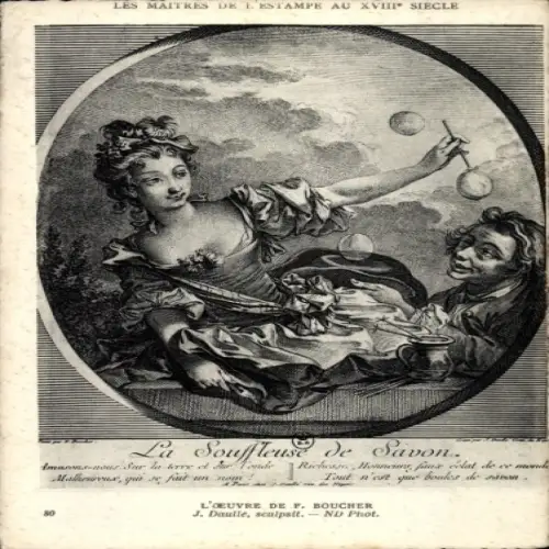 Künstler Ak Boucher, François, Les Bulles de Savon