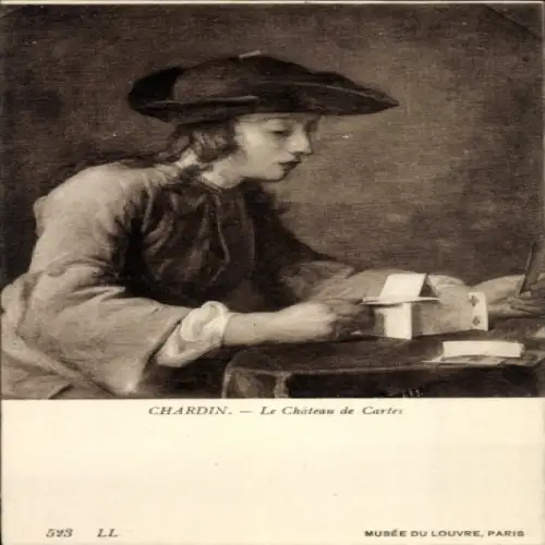 Künstler CPA Chardin, Le Chateau de Cartes