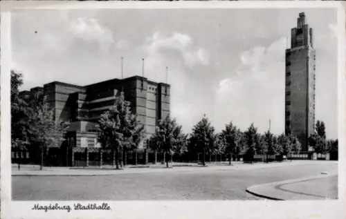 Ak Magdeburg an der Elbe, Magdeburg. Stadthalle.