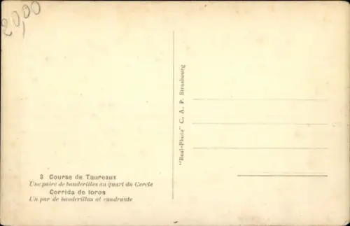 Ak Stierkampf, Arena, Torero, Zuschauer