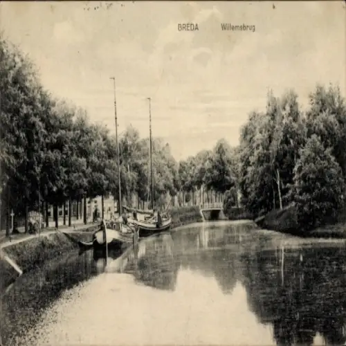Ak Breda Nordbrabant Niederlande, Willemsbrug