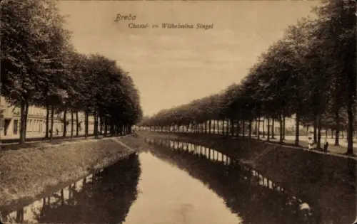 Ak Breda Nordbrabant Niederlande, Chasse- en Wilhelmina Singel