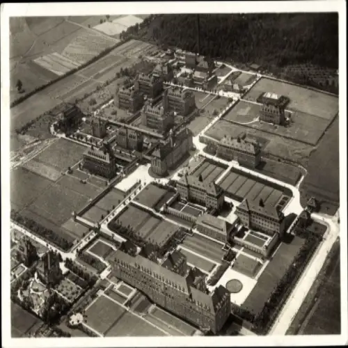 Ak Zwickau Sachsen, Staatliches Krankenstift, Fliegeraufnahme