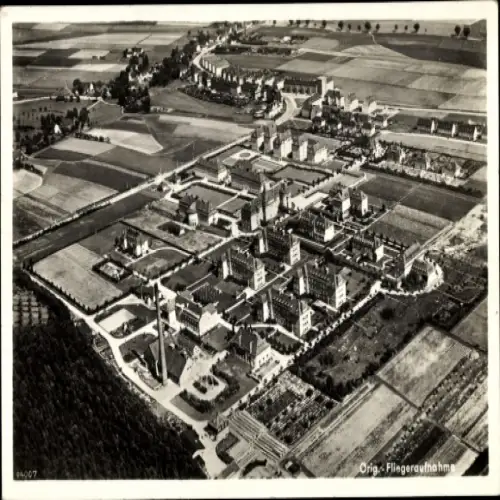 Ak Zwickau in Sachsen, Heinrich Braun Krankenhaus, Fliegeraufnahme