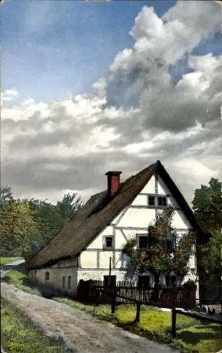 Ak Nenke & Ostermaier Serie 60 Nr. 1711, Sommerlandschaft, Fachwerkhaus