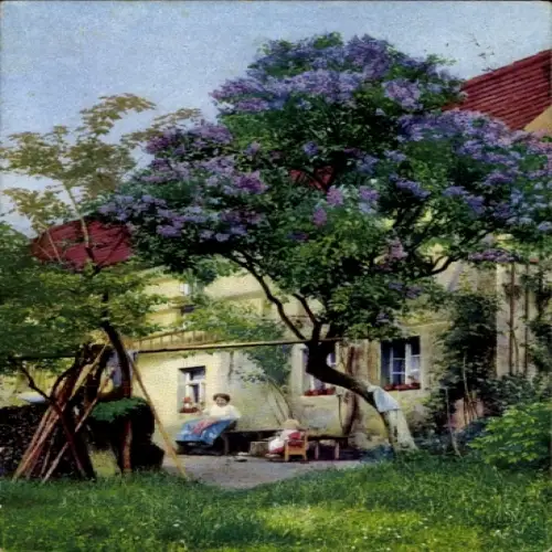 Ak Nenke & Ostermaier Serie 251 Nr. 3989, Flieder, Flieder, Helfenberg