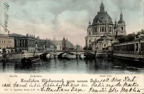 Ak Berlin Mitte, Neuer Dom, Burgstraße