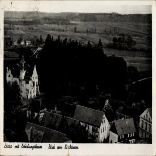 Ak Elstra in der Oberlausitz Sachsen, Gesamtansicht, Erholungsheim, Blick vom Kirchturm