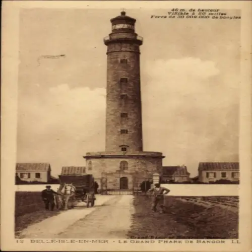 Ak Belle Ile en Mer Morbihan, Leuchtturm