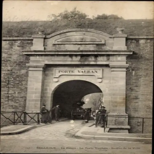 Ak Belle Ile en Mer Morbihan, das Vauban-Tor, Eingang zur Stadt