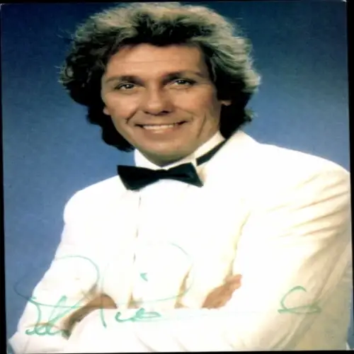 Autogrammkarte Sänger Erik Silvester, Portrait, Autogramm