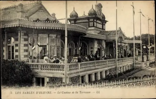Ak Les Sables d'Olonne Vendée, Kasino, Terrasse