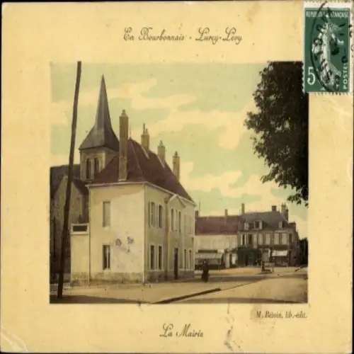 Ak Lurcy Lévis Lévy Allier, La Mairie