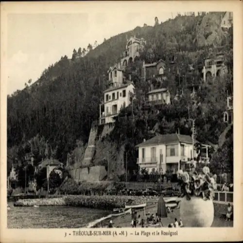 Ak Théoule sur Mer Alpes Maritimes, Strand, le Rossignol