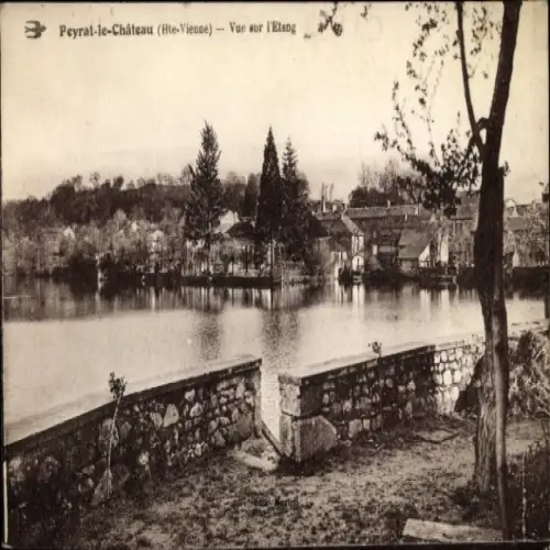 Ak Peyrat le Château Haute Vienne, Teich