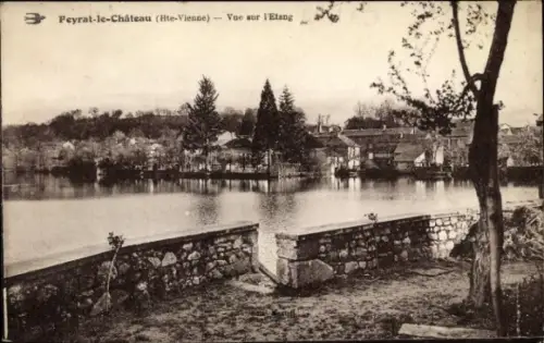 Ak Peyrat le Château Haute Vienne, Teich