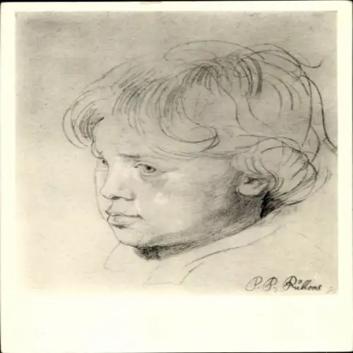 Künstler Ak Rubens, Peter Paul, Knabenkopf
