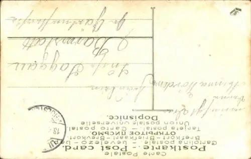 Ak Frohe Ostern, Osterlamm mit Engel