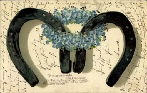 Ak Vergissmeinnicht, Hufeisen