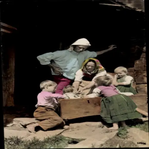 Ak Bauernfamilie