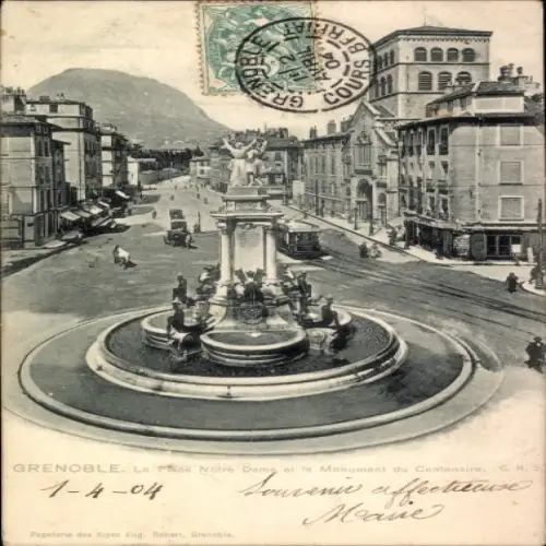 Ak Grenoble Isère, Denkmal