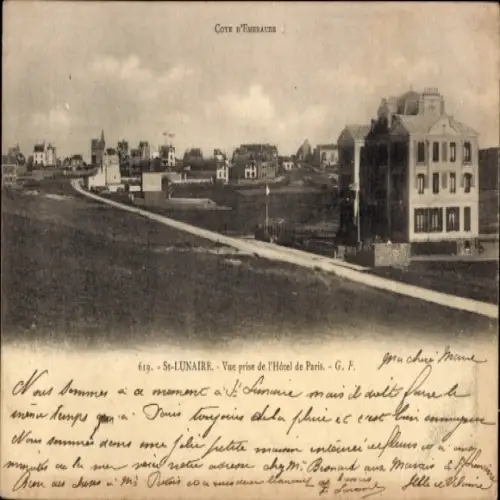 Ak Saint Lunaire Ille et Vilaine, Vue prise de l'Hotel de Paris