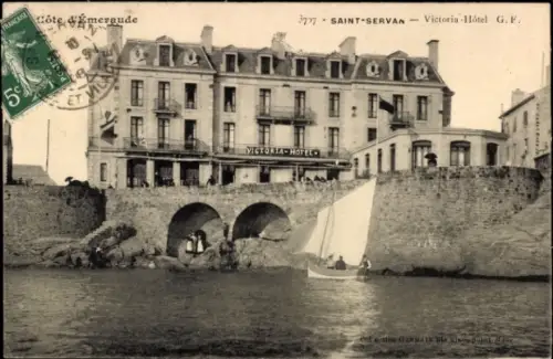 CPA Saint Servan Saint Malo Ille de Vilaine Bretagne, Victoria Hotel