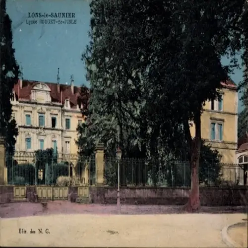 CPA Lons-le-Saunier Jura, Lycée Rouget de la Isle