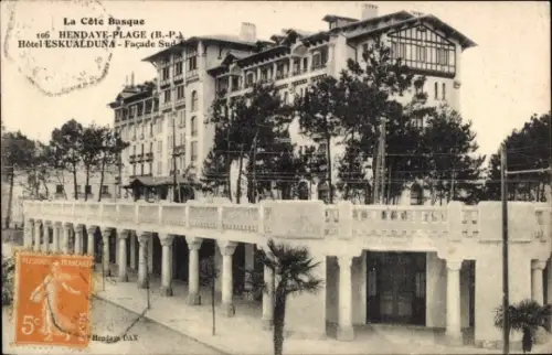 CPA Hendaye Pyrénées-Atlantiques, Hotel Eskualduna