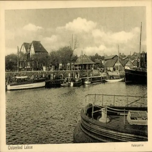 Ak Ostseebad Laboe, Hafen