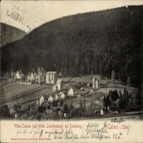 Ak Cabarz Tabarz im Thüringer Wald, Villen-Colonie, Hôtel Leuchtenburg, viele Häuser, ländliche L
