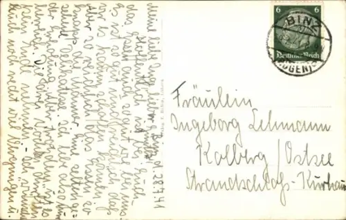 Ak Seebad Binz auf Rügen, Ostseebad Binz, Blick auf die Seebrücke, Segelboote, Strand