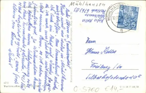 Ak Mühlhausen in Thüringen, Steinweg
