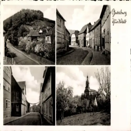 Ak Geraberg in Thüringen, Straßenpartien, Kirche