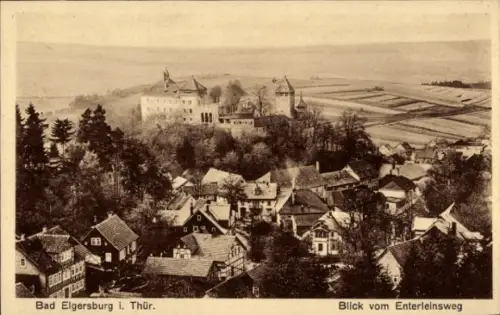 Ak Elgersburg in Thüringen, Stadtansicht, Blick auf Burgen, Häuser und Landschaft