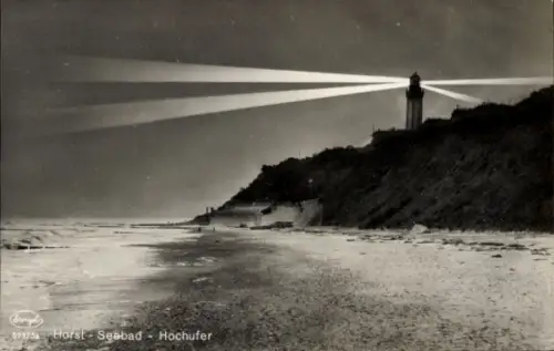 Ak Niechorze Ostseebad Horst Pommern, Hochufer, Leuchtturm