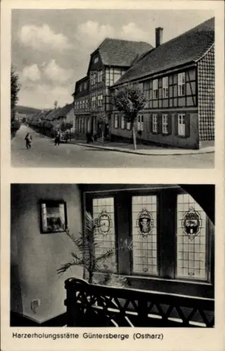Ak Güntersberge Harzgerode am Harz, Harzerholungsstätte, Luftkurort, Mittel-
punkt des geruhsamen