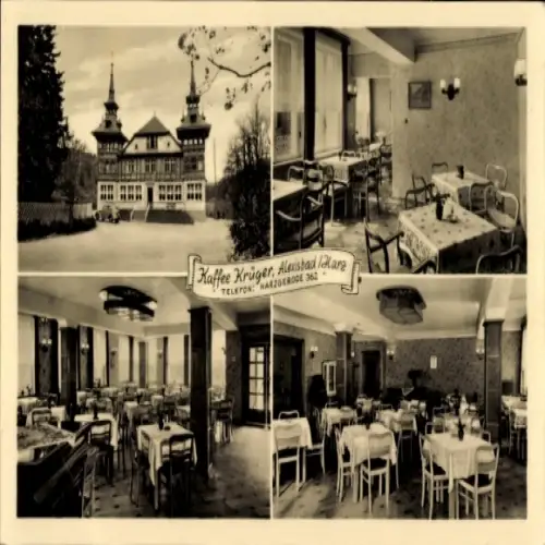 Ak Alexisbad Harzgerode am Harz, Kaffee Krüger, Restaurant