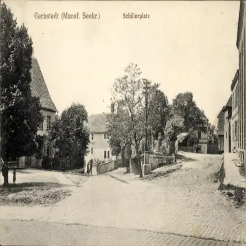 Ak Gerbstedt im Harzvorland, Schillerplatz