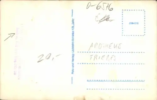 Foto Ak Triebes in Thüringen, Apotheke, Innenansicht