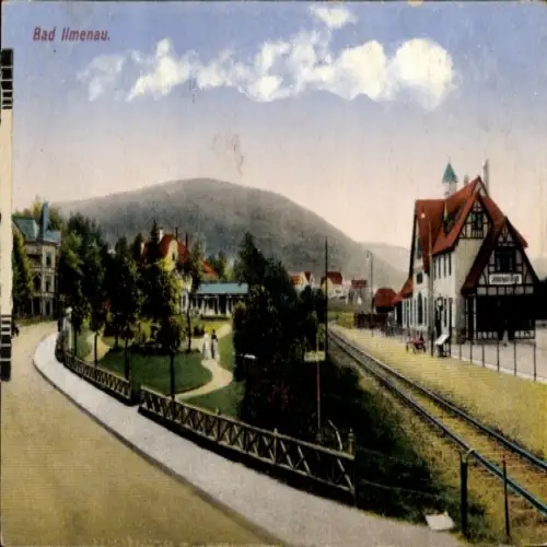 Ak Ilmenau in Thüringen, Bahnhof