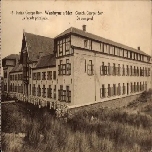 Ak Wenduine Wenduyne De Haan Westflandern, Institut Georges Born, Gebäudeansicht, Belgien, La faç