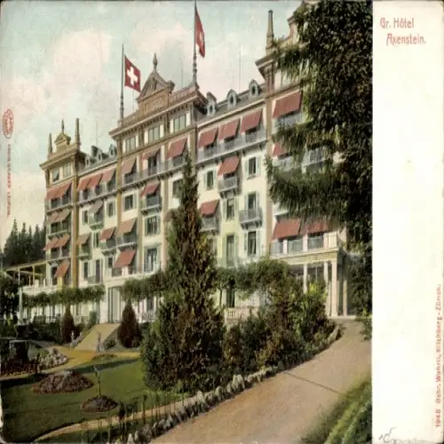 Ak Morschach Kt Schwyz Schweiz, Hotel Axenstein