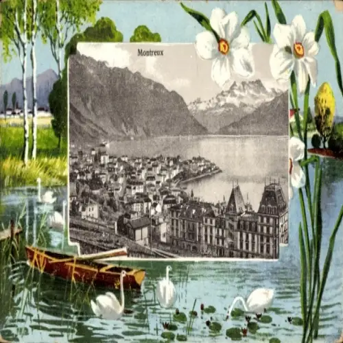 Ak Montreux Kanton Waadt Schweiz, Gesamtansicht