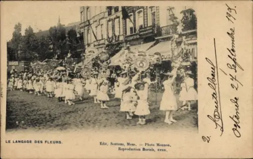 Ak Mons Wallonien Hennegau, Le Langage des Fleurs