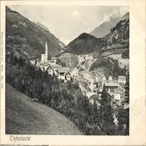 Ak Tiefenkasten Tiefencastel Kanton Graubünden, Gesamtansicht