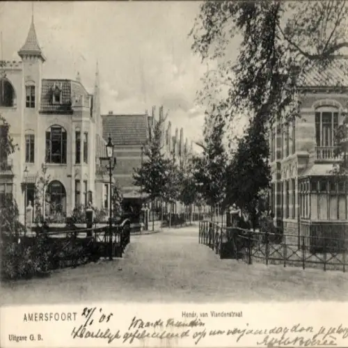 Ak Amersfoort Utrecht Niederlande, Blick in die Straße, Wohnhäuser