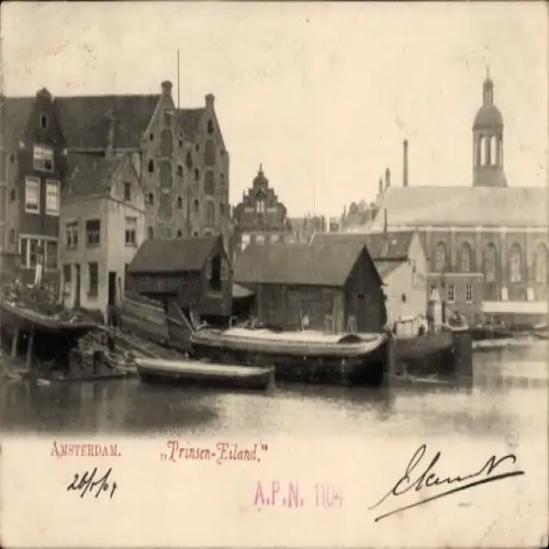 Ak Amsterdam Noord-Holland Nederland, Prinsen-Eiland