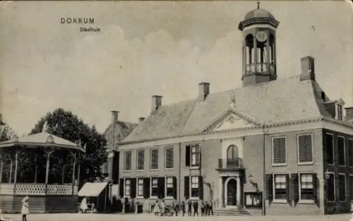 Ak Dokkum Dongeradeel Friesland Nederland, Stadhuis